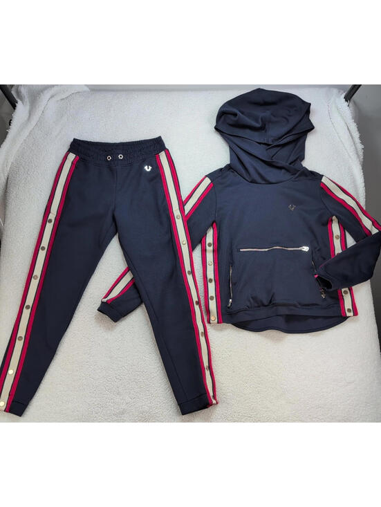 True Religion Tops - True Religion Tracksuit Women's XS Pants, Small Top Full Snap Hoodie Joggers Set